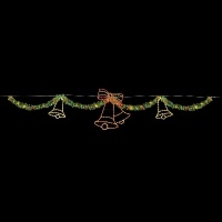 40' Garland Skyline with<br />Silhouette Holiday Bells